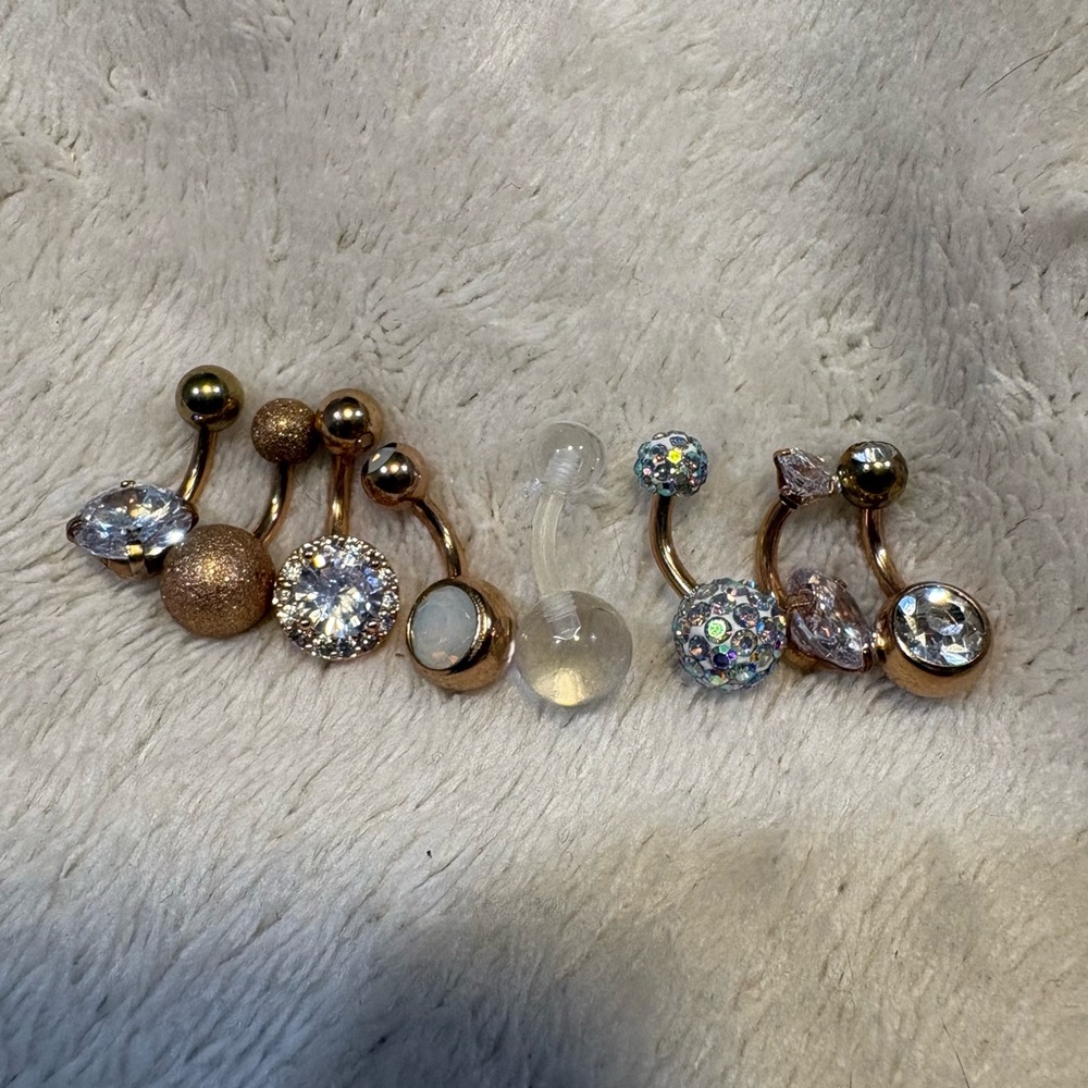 Amazon 8 peice belly ring set